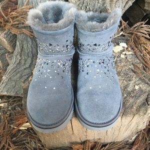 Lovely purple UGG boots festooned with bling